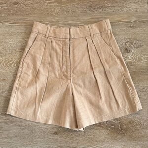 Abercrombie and Fitch Women's Pleated Linen Shorts